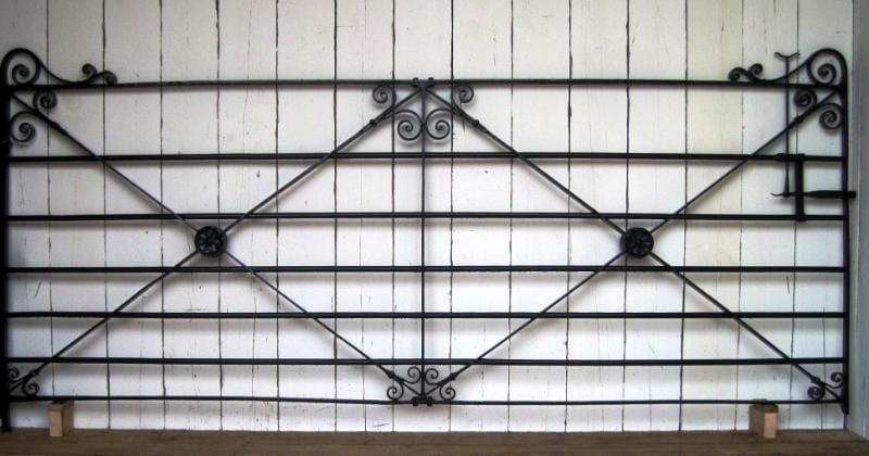 Antique Reclaimed Wrought Iron Estate Gates - 5875