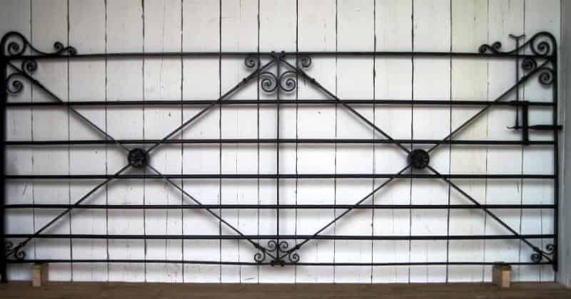 Antique Reclaimed Wrought Iron Estate Gates