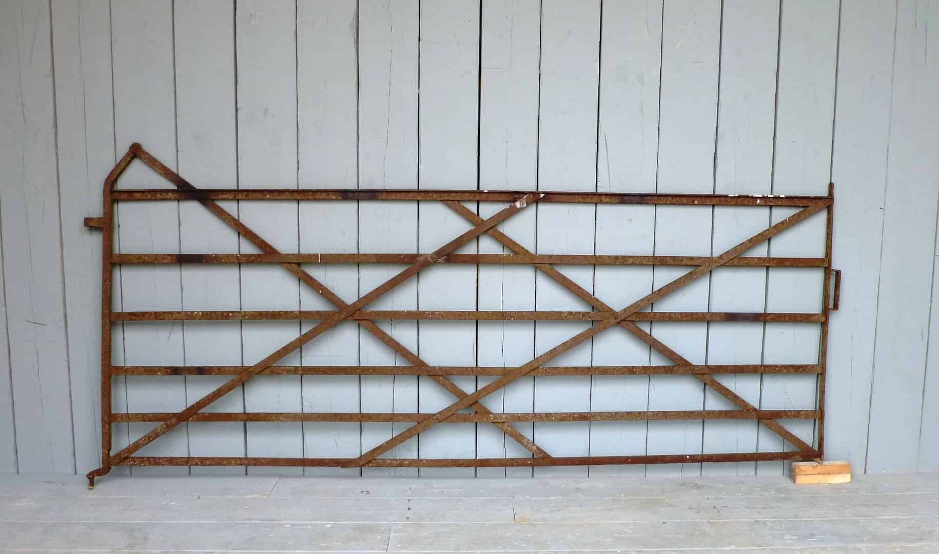 Antique Reclaimed Wrought Iron Estate Gate