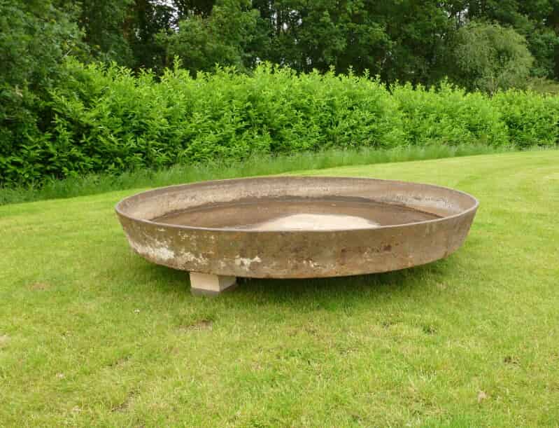 Antique Reclaimed Cast Iron Fountain Bowl