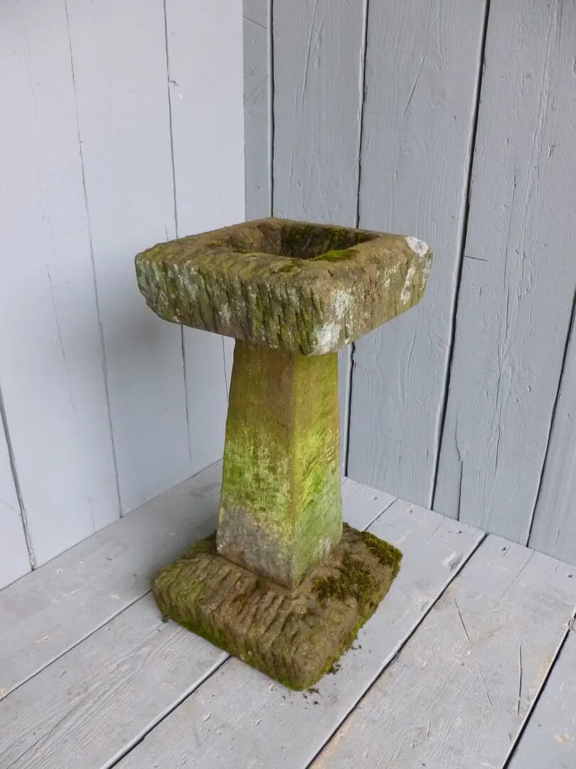 Antique Reclaimed Yorkstone Bird Bath or Feeder - 6212