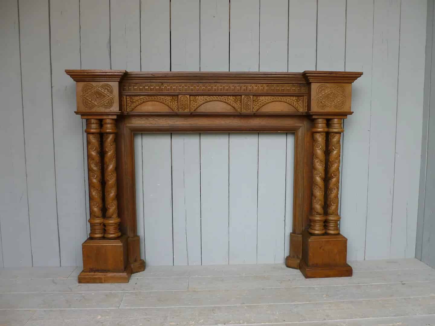 Magnificent Antique Reclaimed Oak Fire Surround