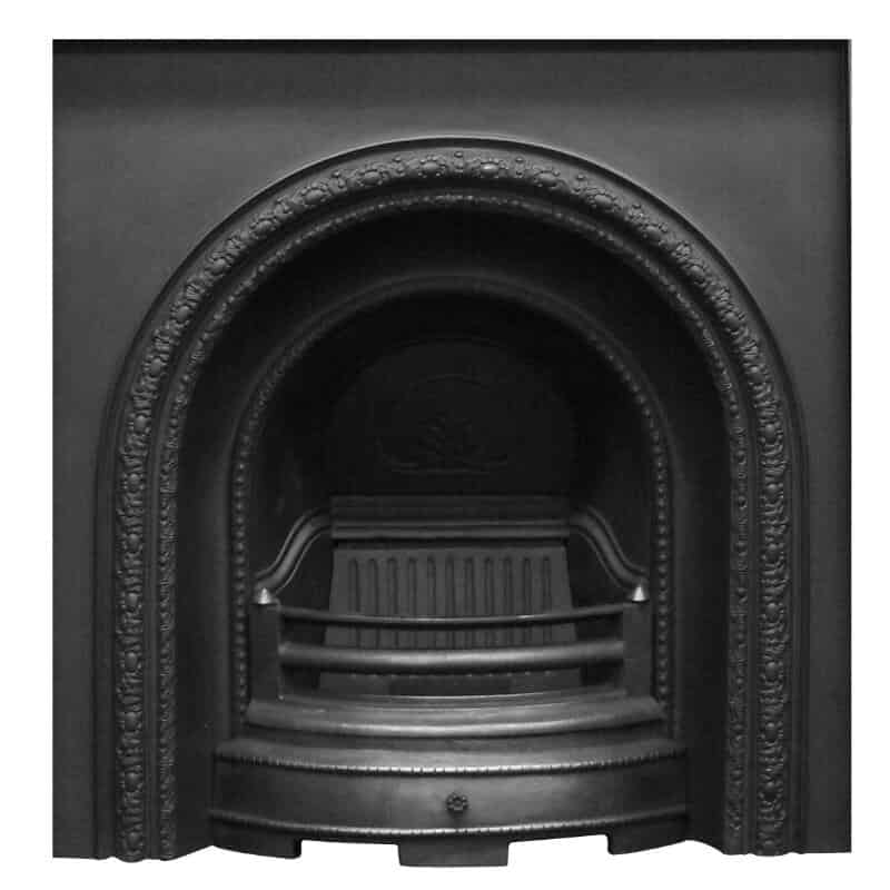 Scotia Black Finish Cast Iron Fireplace Insert