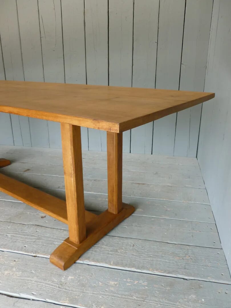 Antique Solid Oak Refectory Dining or Kitchen Table - 6278