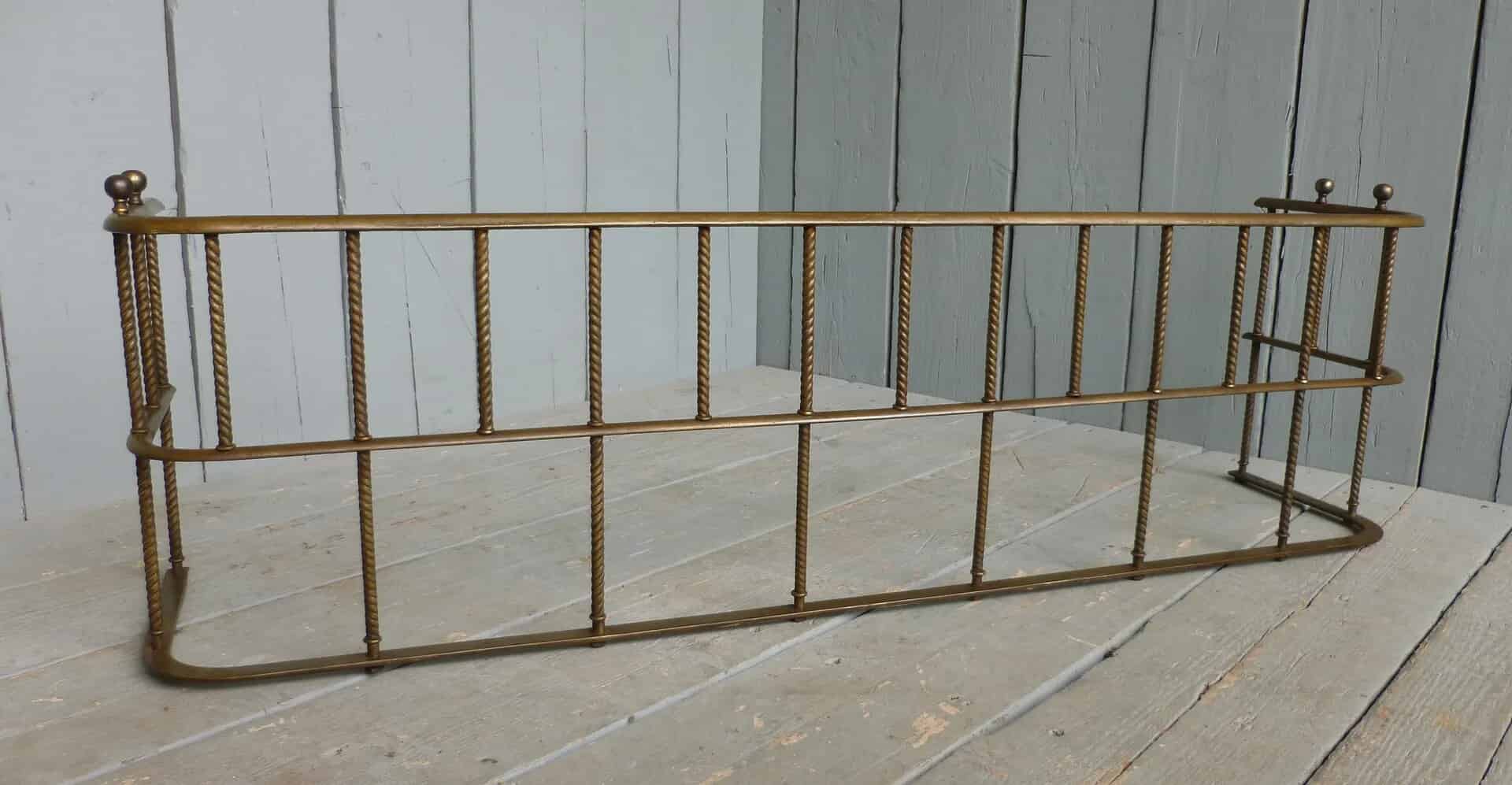 Antique Brass Fireplace Fender