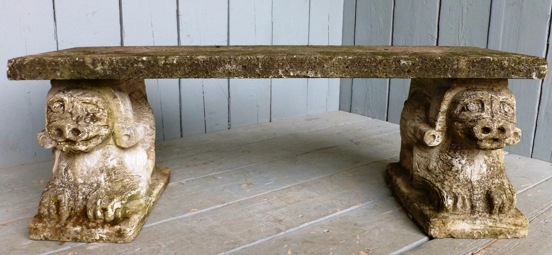 Stone Vintage Garden Bench Seat - 6273