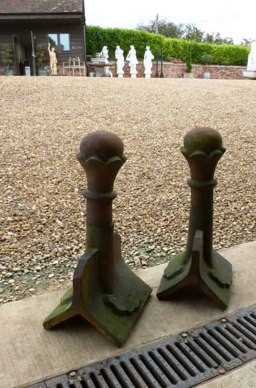 Pair of Antique Terracotta Roof Finials