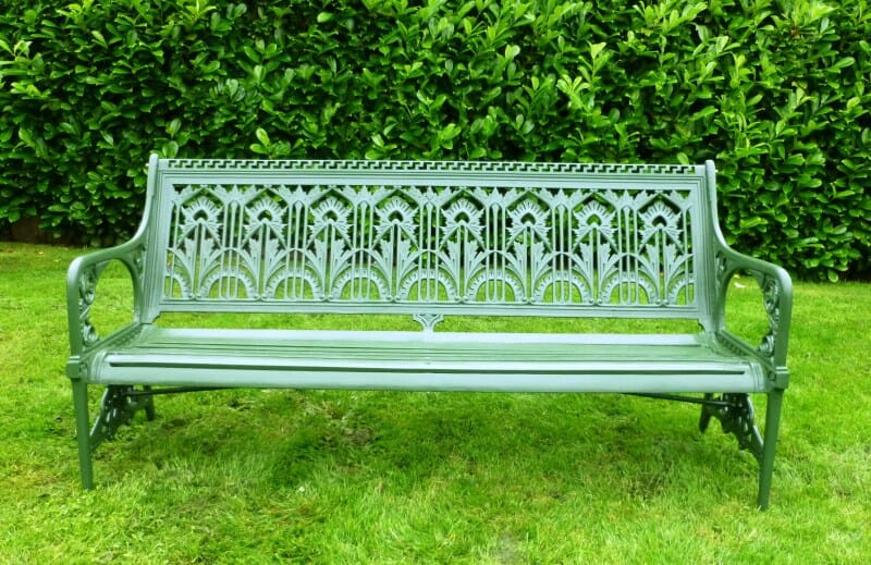 Antique Coalbrookdale Water Plant Garden Bench - 6005