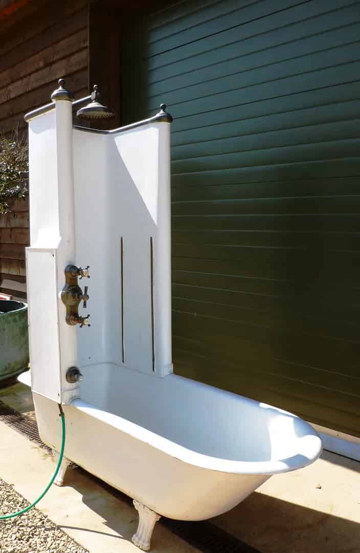Antique Cast Iron Canopy Shower Bath