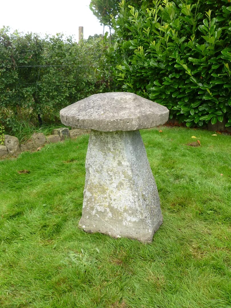 Old Salvaged Garden Staddle Stone - 6291
