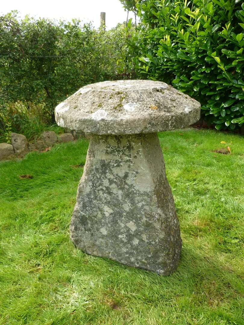 Original Solid Antique Garden Staddle Stone - 6296