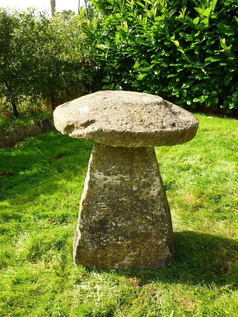Salvaged Antique Original Garden Staddle Stone - 6297