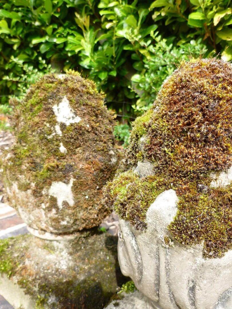 Pair of Antique Stone Finials - 6325
