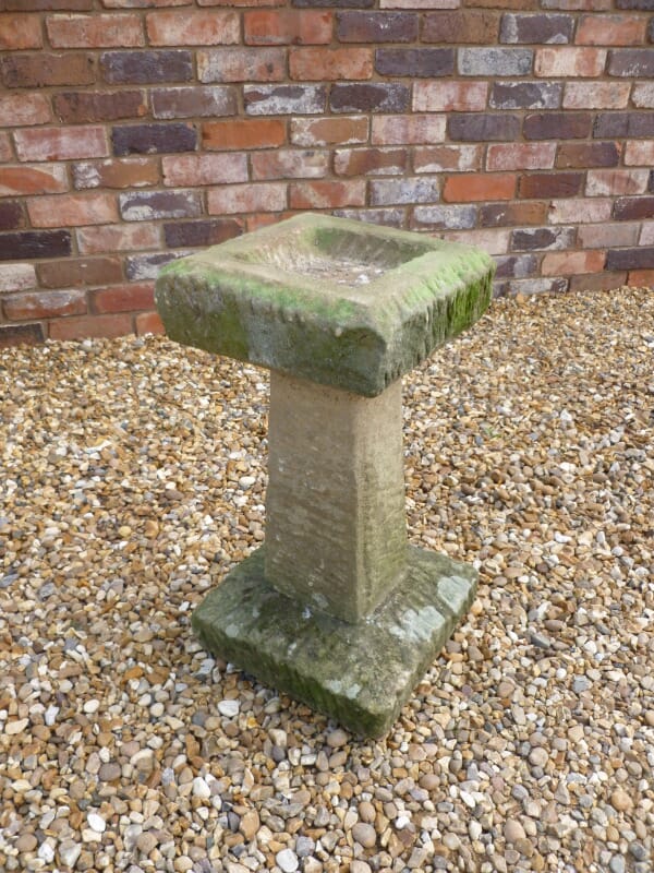Antique Reclaimed Yorkstone Bird Bath - 6347