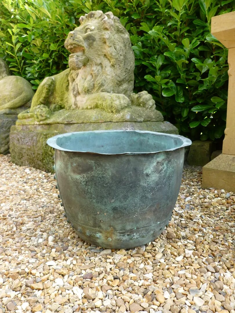 Victorian Original Antique Copper Garden Plant Pot - 6355