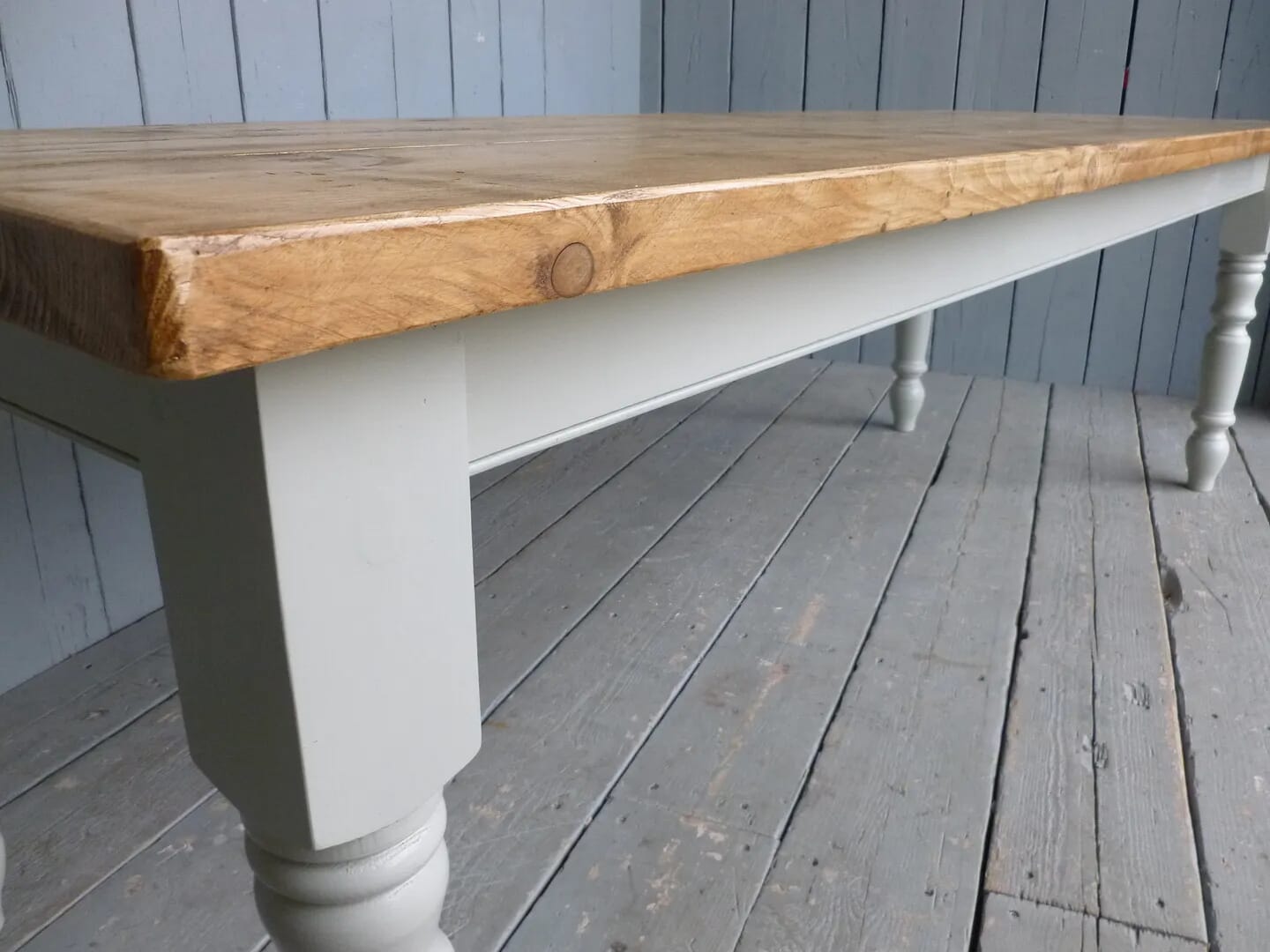 Plank Top Reclaimed Pine Kitchen Table - 5412