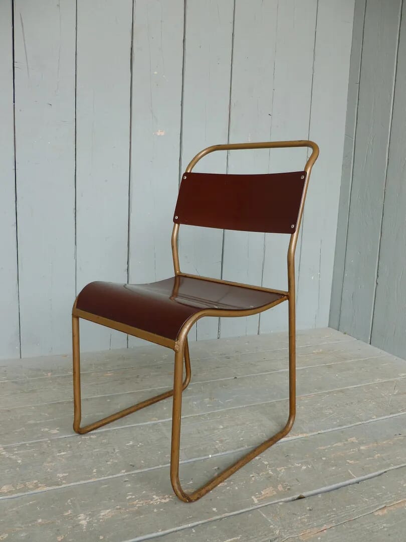 Tubular Steel Vintage Stacking Chairs - 6440