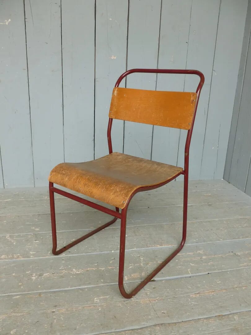 Tubular Steel Reclaimed Stacking Chairs - 6470