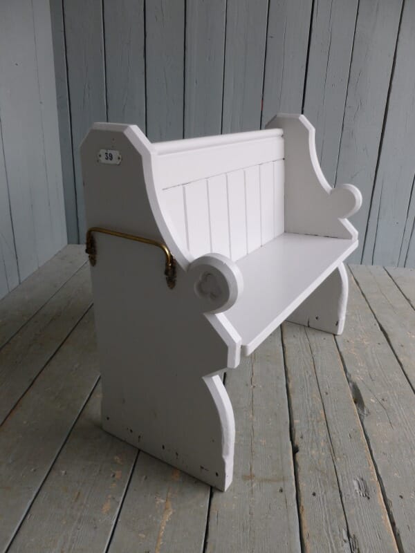 Traditional Antique Hand Painted Pitch Pine Church Pew - 6225