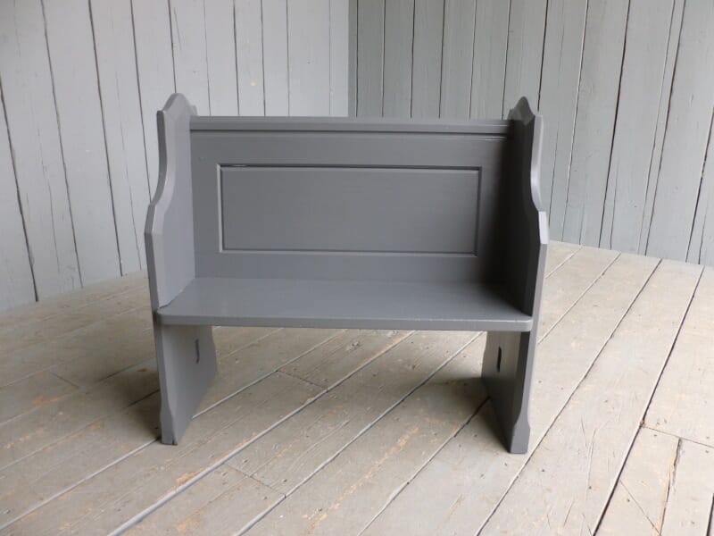 Victorian Hand Painted Pitch Pine Church Pew - 6228