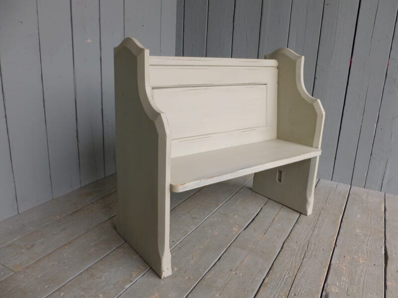 Antique Reclaimed Hand Painted Pitch Pine Church Pew - 6224