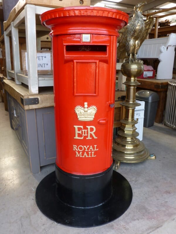 Reclaimed Original Cast Iron Pillar Box  - V2570