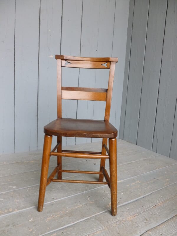 Antique Original Reclaimed Church Chair - 6402
