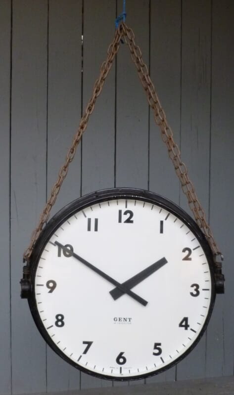 Vintage Gent Double Sided Factory or Platform Clock - 6407