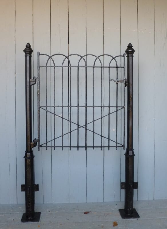 Antique Pedestrian Gate and pair of Posts - 6425