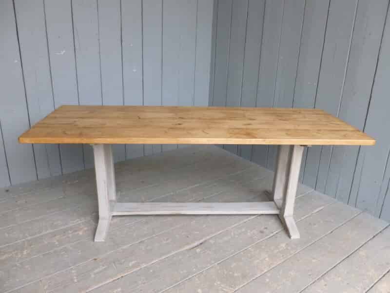 Plank Top Antique Refectory Dining Table - Royal School in Bath