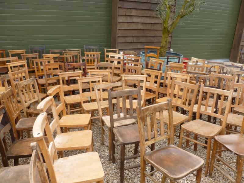Set of 25 Antique Kitchen Chairs
