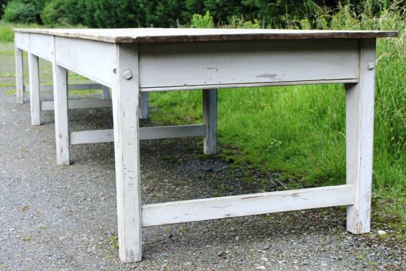 18ft Long Antique Refectory Table - 6378