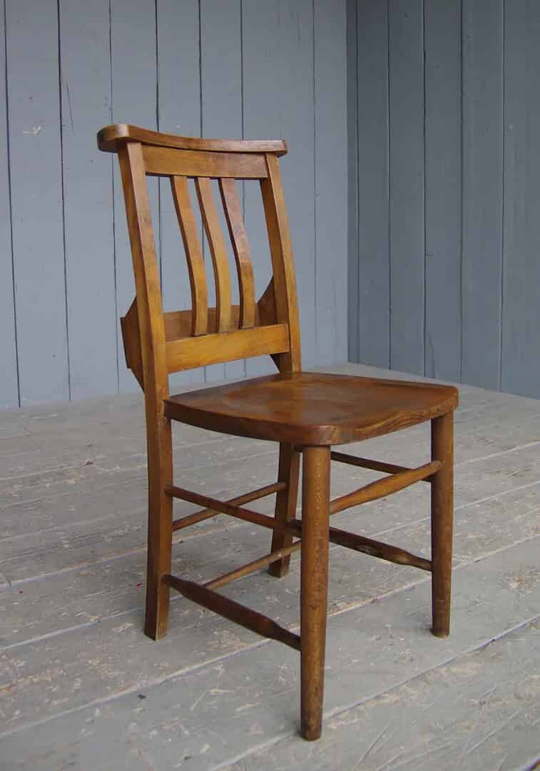 Antique Church Chair with Elm Seats