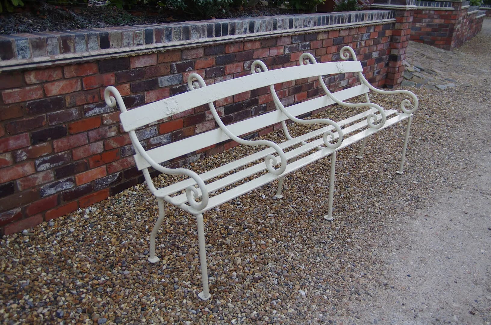 Antique Victorian Wrought Iron Bench - 6469