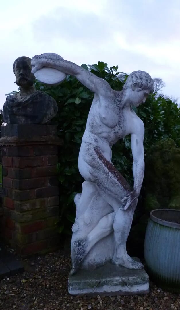 Vintage Garden Statue of Discobolus - 6524