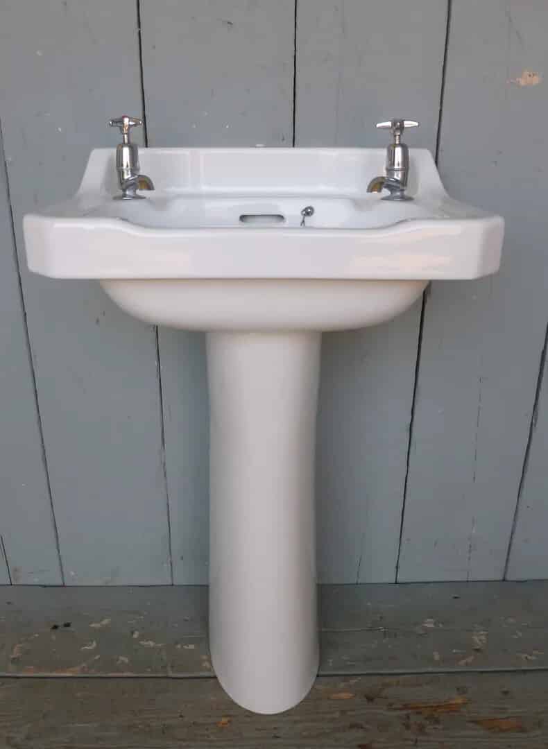 Reclaimed Bathroom Sink on a Pedestal with original taps and waste