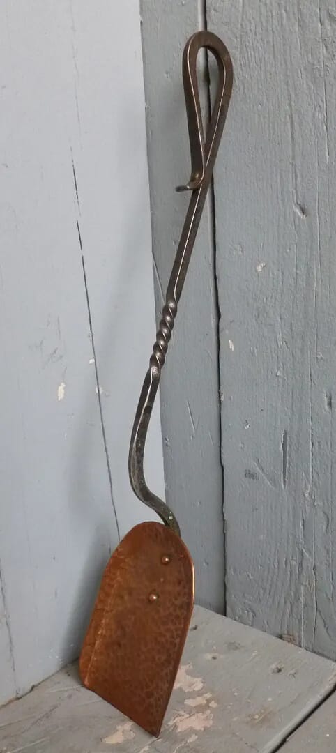 Antique Wrought Iron and Copper Shovel - 6556
