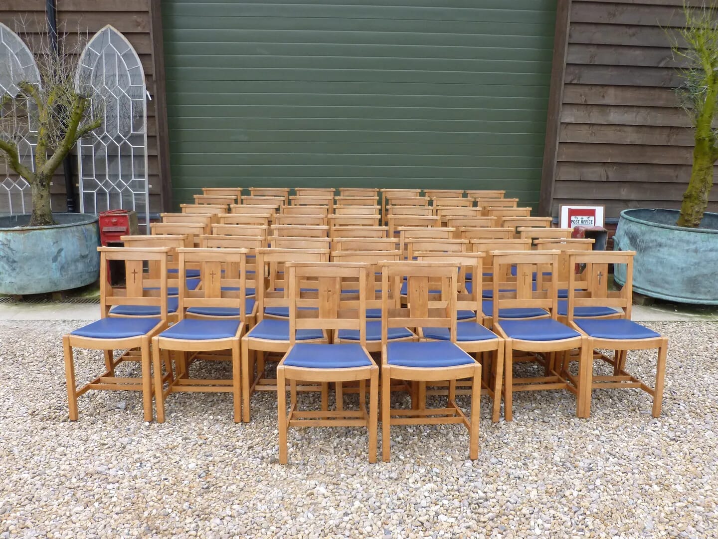 Set of 51 Church Chairs - 6562