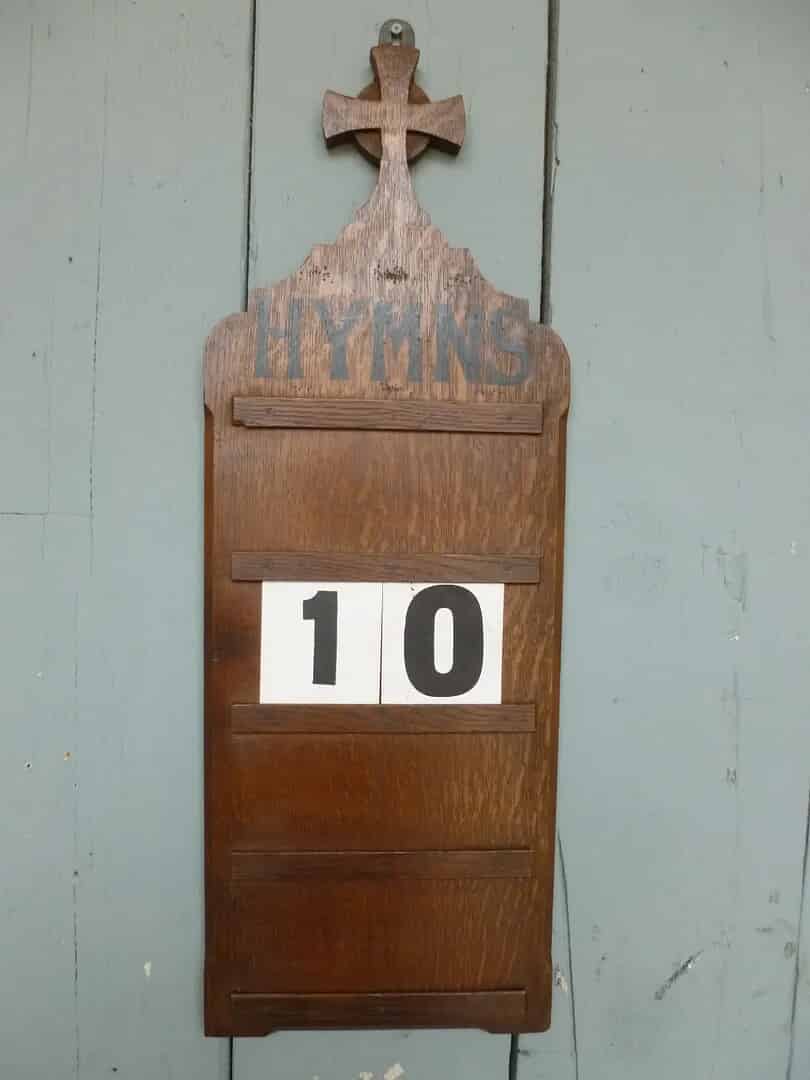 Antique Oak Church Hymn Board