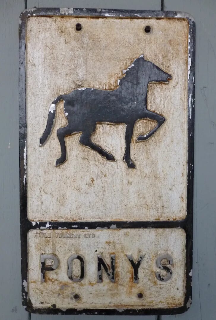 Pony's Road Sign - 6558