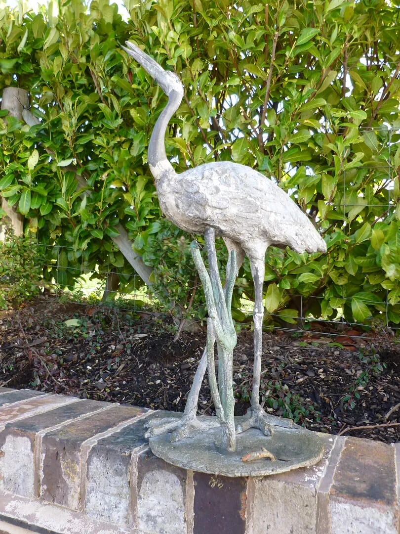 Antique Garden Statue of a Lead Heron - 6581