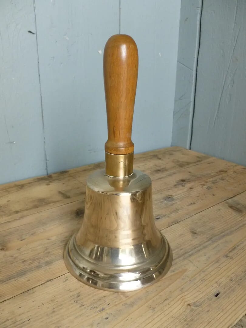 Original Antique School Hand Bell - 6602