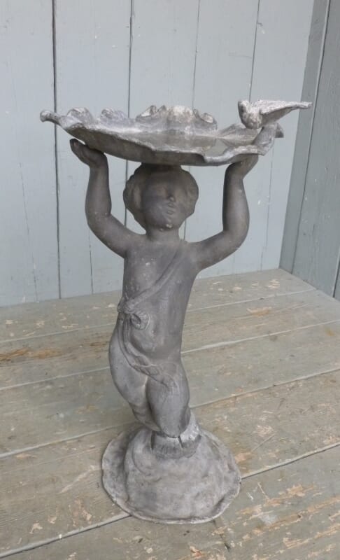 Antique Lead Reclaimed Bird Bath - 6607