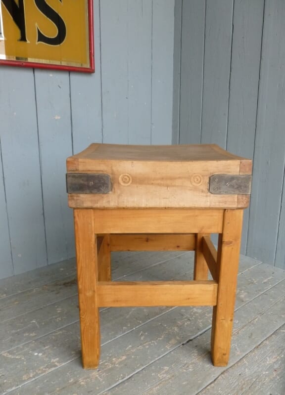 Antique Butchers Genuine Chopping Block - 6628