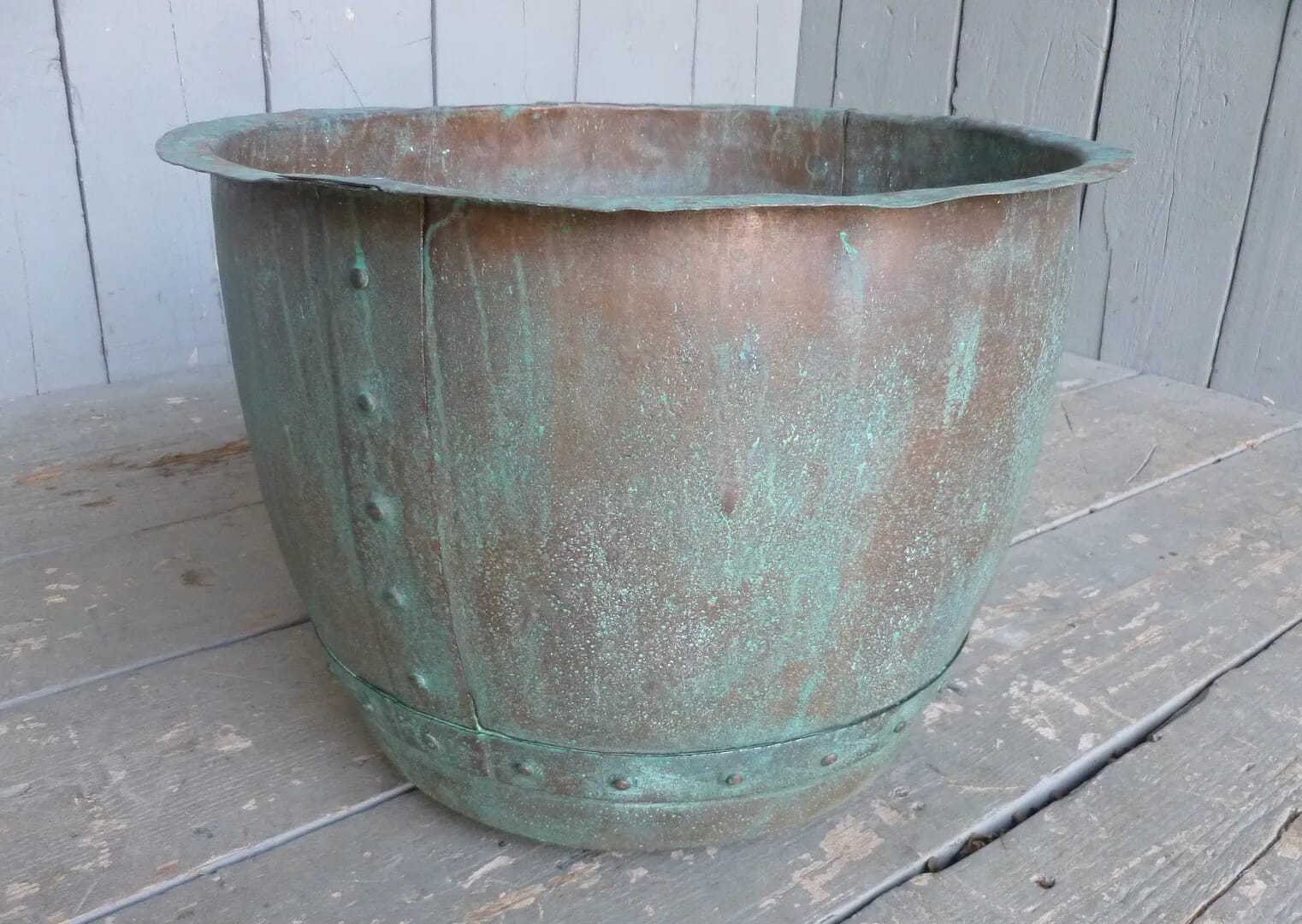Victorian Original Antique Copper Garden Planter - 6560