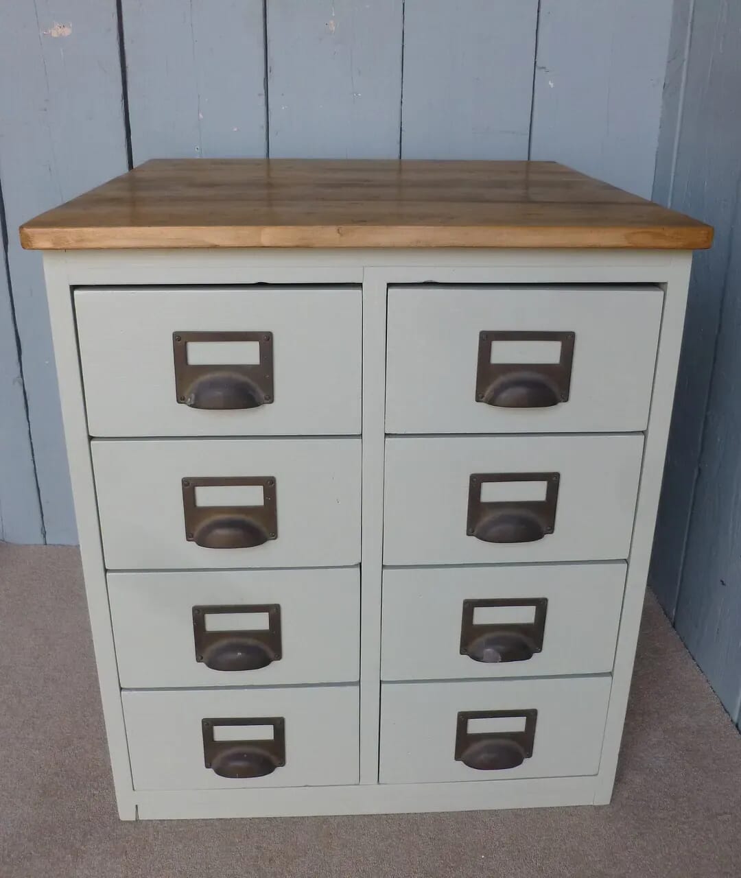 Bank of Mahogany Filing Drawers - 40 Bottle Wine Rack - 6332