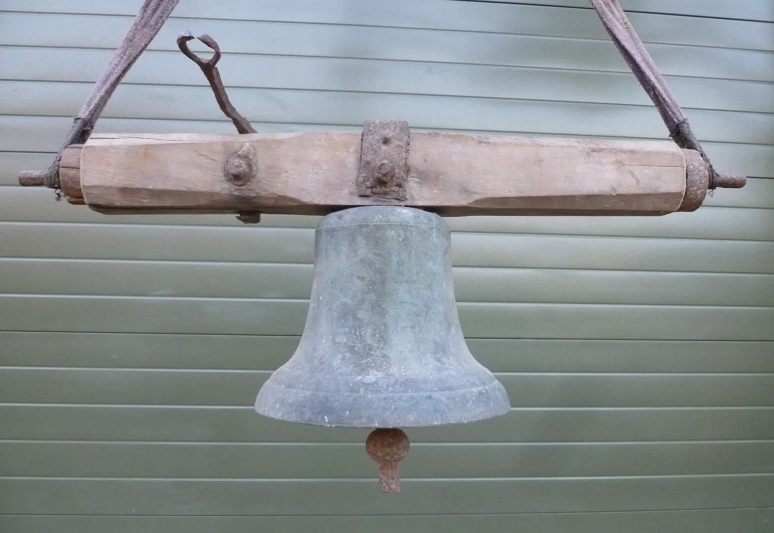 Antique Church Bell with Yoke and Clanger - 6643