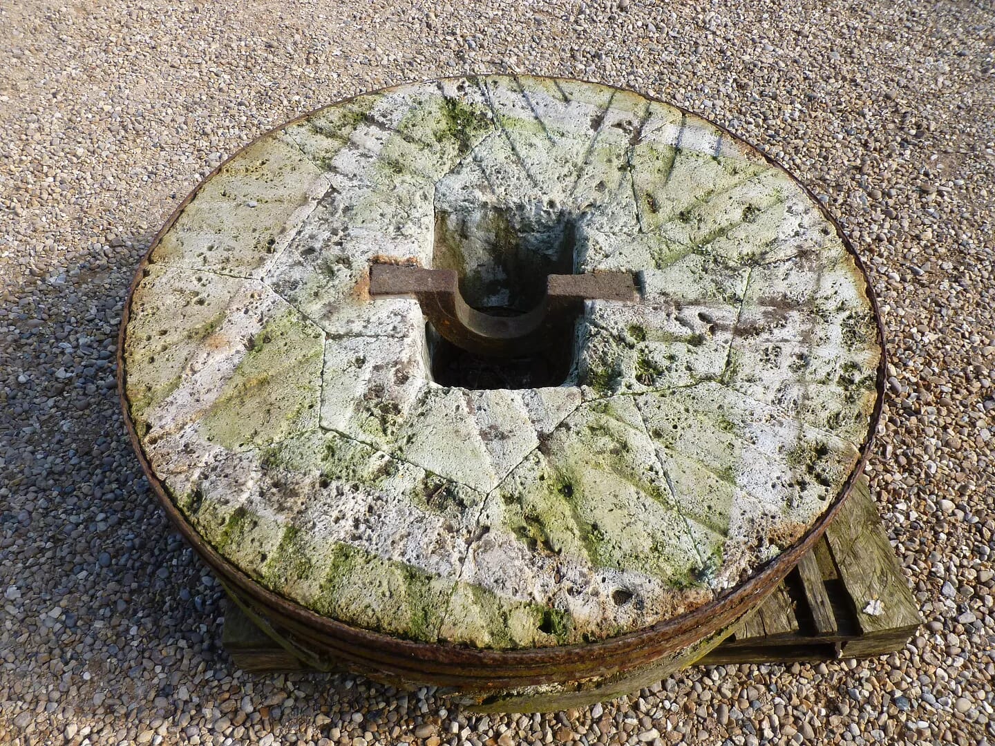 Large Antique Burrstone - Millstone - 6681