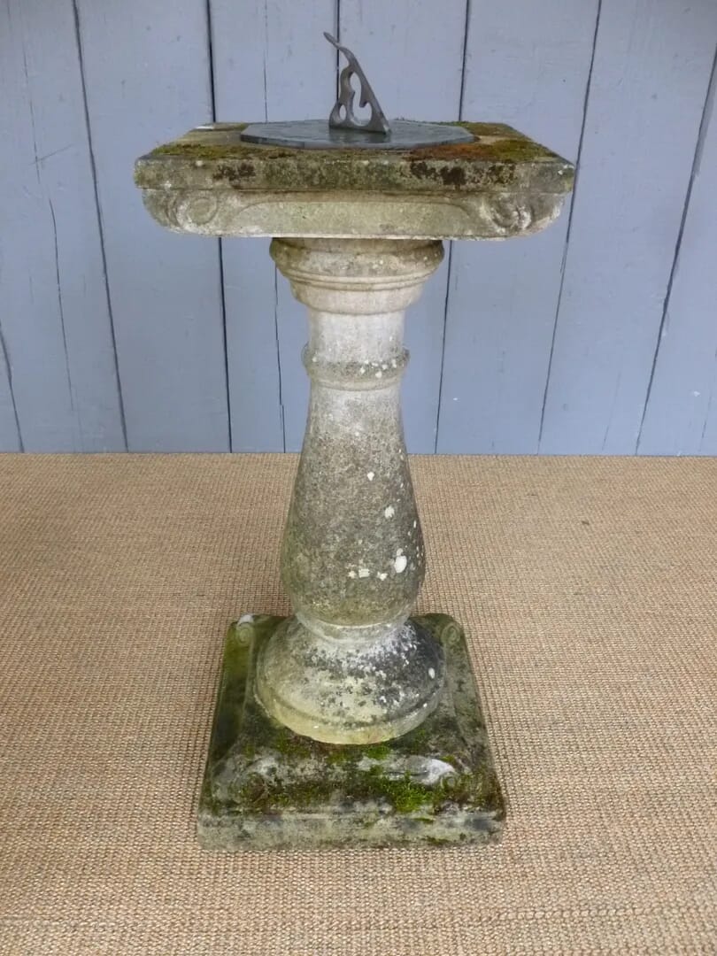 Hand Carved Vintage Stone Sundial - 6678
