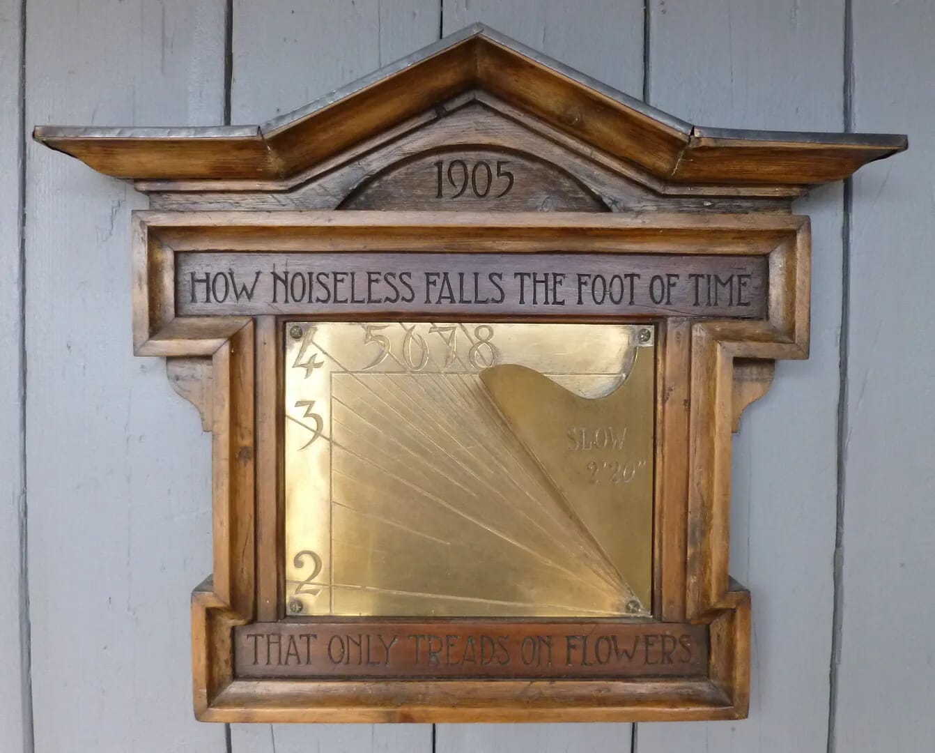 Antique West Declining Vertical Sundial - 6713